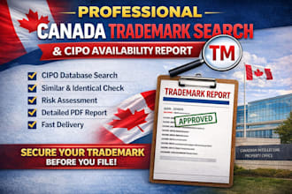 do professional canada trademark search and cipo availability report