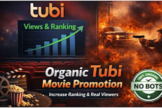 organic tubi promotion boost tubi movie increase tubi viewers and ranking