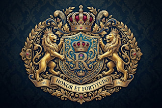 design a luxury and unique royal logo for your brand