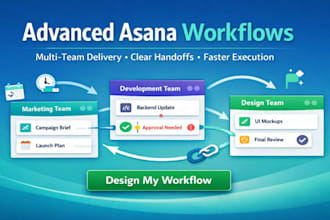 design advanced asana workflows task for multi team project delivery management