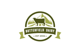 create a timeless powerful logo for our dairy farm
