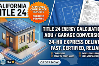 title 24 energy calc report california adu garage conversion solar compliance