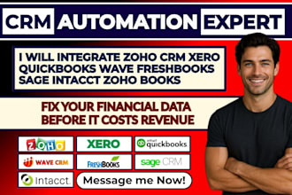 integrate zoho CRM xero quickbooks wave freshbooks sage intacct zoho books