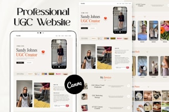 design a ugc creator portfolio website in canva