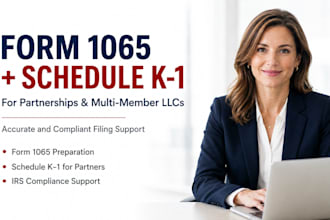 prepare form 1065 partnership tax return and schedule k1 for multi member llc