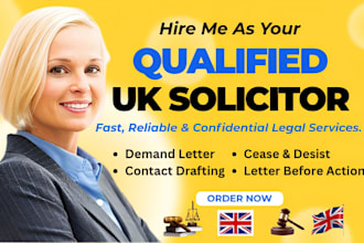 uk solicitor, cease and desist letter, letter before action, demand letter