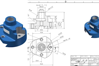 3d mechanical cad design ergonomic, assembly design for prototype or manufacture