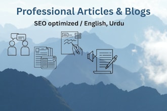 write blogs, creative content and translate english to urdu
