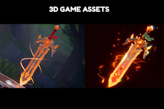 do stylized 3d model 3d game assets and props for unity and unreal engine game