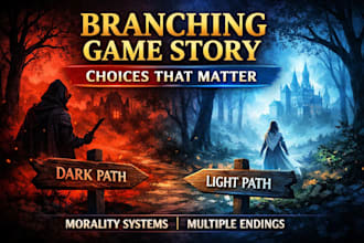 write immersive branching game story with meaningful choices