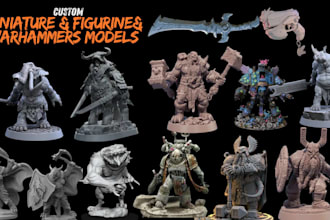 do 3d miniatures tabletop 3d figurine model dnd warhammer bjd toy for printing
