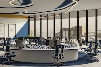 remodel comtemporary office,open workspace interior,funiture layout,lobby design