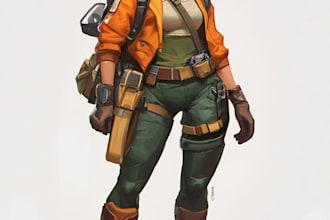 draw 2d game character or 2d game character