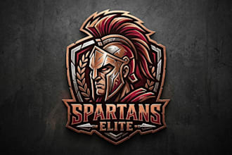 design a strong and unique spartan head logo for your brand