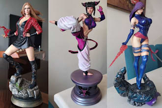 3d print and paint 3d character nsfw model female anime action figure and 3d toy