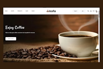 design coffee shopify store coffee website coffee label coffee shopify website