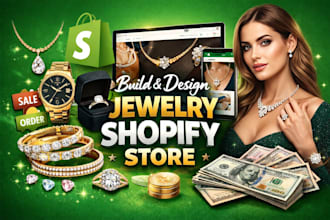 build jewelry shopify website ecommerce dropshipping fashion store design expert