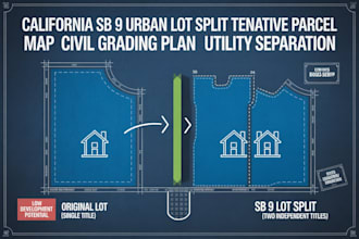 california sb 9 urban lot split civil drawings modular home foundation tentative