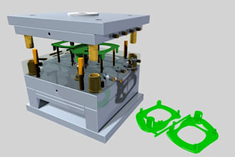 design blow mold, injection mold and plastic mold design with 3d cad modeling