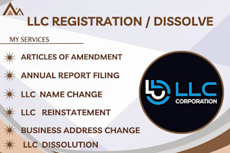 do dissolution, amendment, reinstatement of llc in US