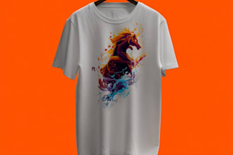 do creative tshirt and custom t shirt logo design