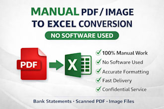 convert scanned PDF or image to excel manually and accurately