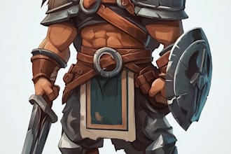 do a 2d character design and concept art for your game