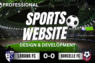 build a modern sports website, soccer app UI, sports club website