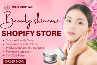 design skincare shopify store beauty skincare shopify website skincare store