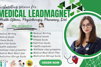 do ebook design, medical PDF leadmagnet, infographic design, healthcare content