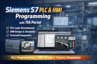 professionally program siemens s7 plc and design hmi with tia portal