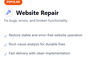 fix website errors, server issues and performance problems