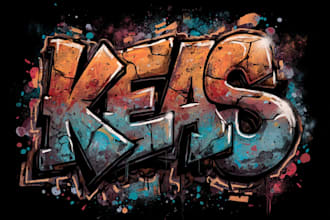 create modern street art graffiti logo
