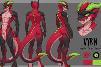 furry nsfw ref sheet furry art ych fursona anthro character oc ref sheet design