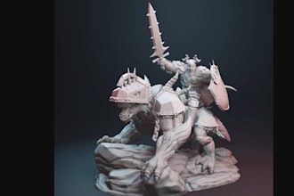 sculpt 3d coat for print, custom miniature character, figurine 3d tabletop model