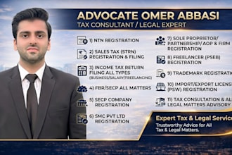 ntn,strn,psw,pseb,smc,fbr,secp company registration and tax return filing