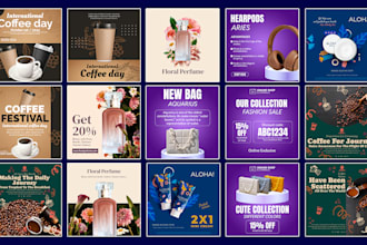 design modern social media posts and  ads creatives