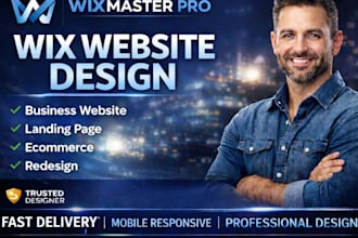 design modern wix website, wix website redesign, business website or landingpage