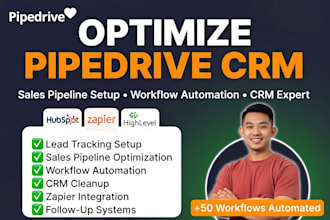 setup pipedrive crm automation pipedrive sales pipeline setup pipedrive expert