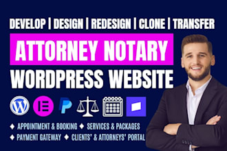 build a professional wordpress notary website or mobile notary landing page