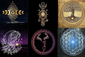 do make spiritual mystical sacred geometry logo design