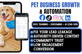be your dog training pet business social media manager with ai automation