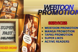 do promotion on webtoons, comics, amazon books promotion