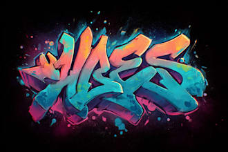 design professional graffiti tag logo