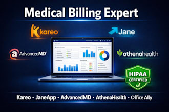 do medical billing on kareo, janeapp, advancedmd, officeally, and athenahealth