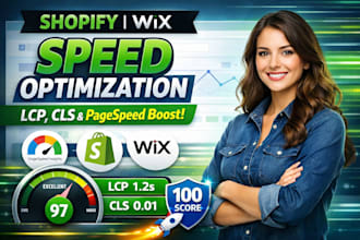 do shopify website speed optimization lcp, cls for wix google pagespeed insight