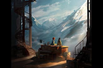 create environments, landscapes, board game, concept art