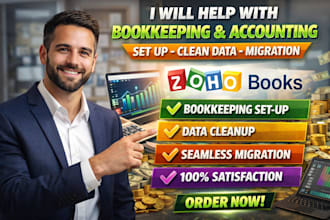 do setup clean up migration and bookkeeping on zoho books