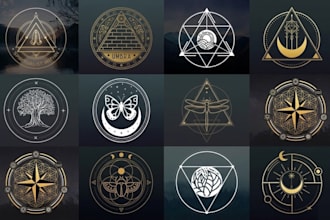 design spiritual mystical sacred geometry logo for you