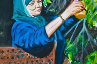 create hand drawn portraits and landscape in oil